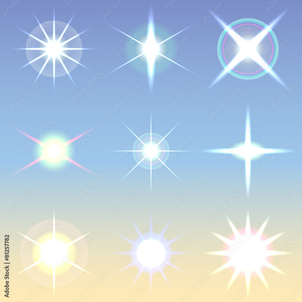 Vector lens flares Set collection 3 Vector lens flares Set collection 3