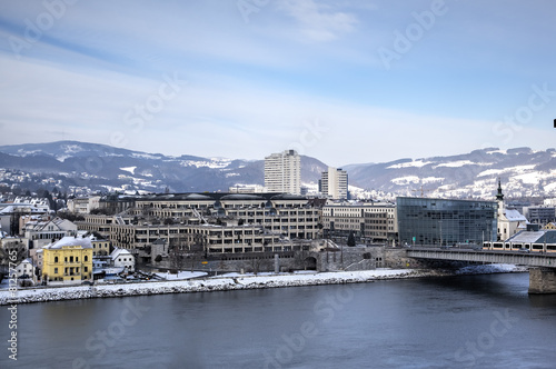 Cityscape of Linz from Linzer Schloss. Linz, Austria © ivan_varyukhin