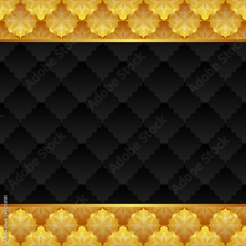 black background with vintage border