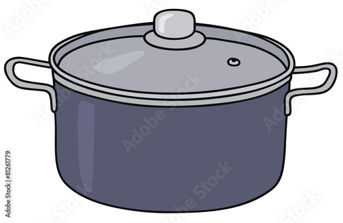 Hand drawing of a blue pot