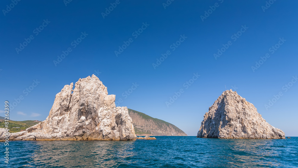 Fototapeta premium Adalary rocks in the Black Sea.