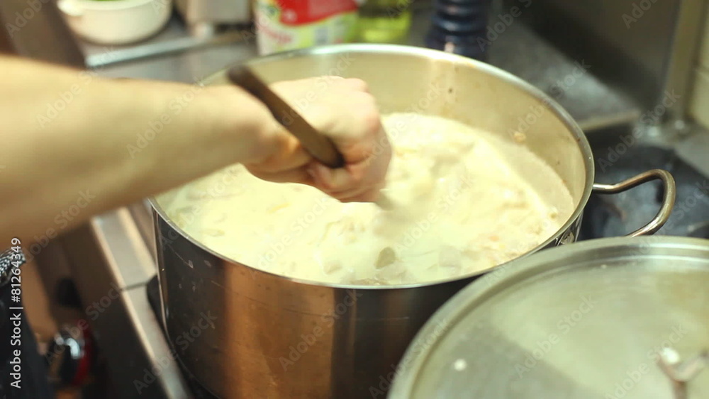 Making soup Making soup