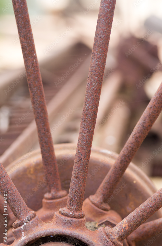 Rustic wheel Spokes vert Rustic wheel Spokes vert