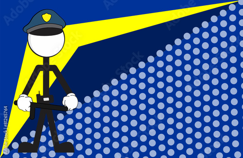 police man pictogram cartoon background8 photo