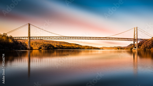 Bear Mountain Bridge after sunset