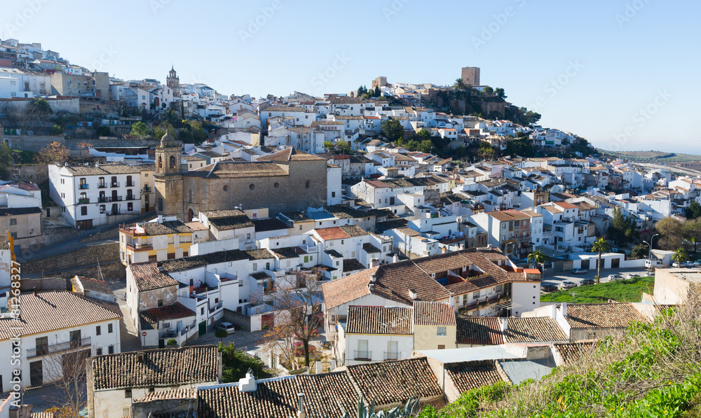 General view of  old andalusian town. Martos, Spain