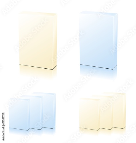 Realistic illustration sample box for design
