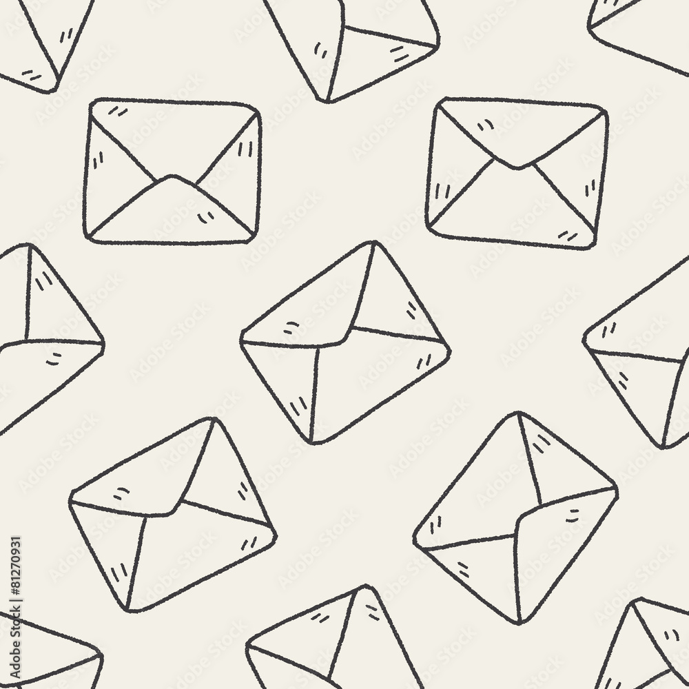 Doodle Mail seamless pattern background Doodle Mail seamless pattern background
