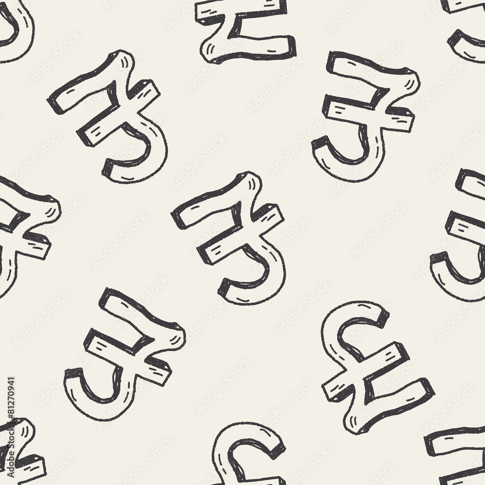 doodle GBP seamless pattern background
