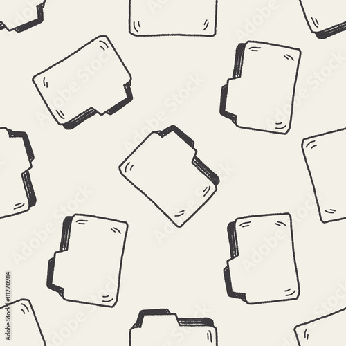 doodle folder seamless pattern background