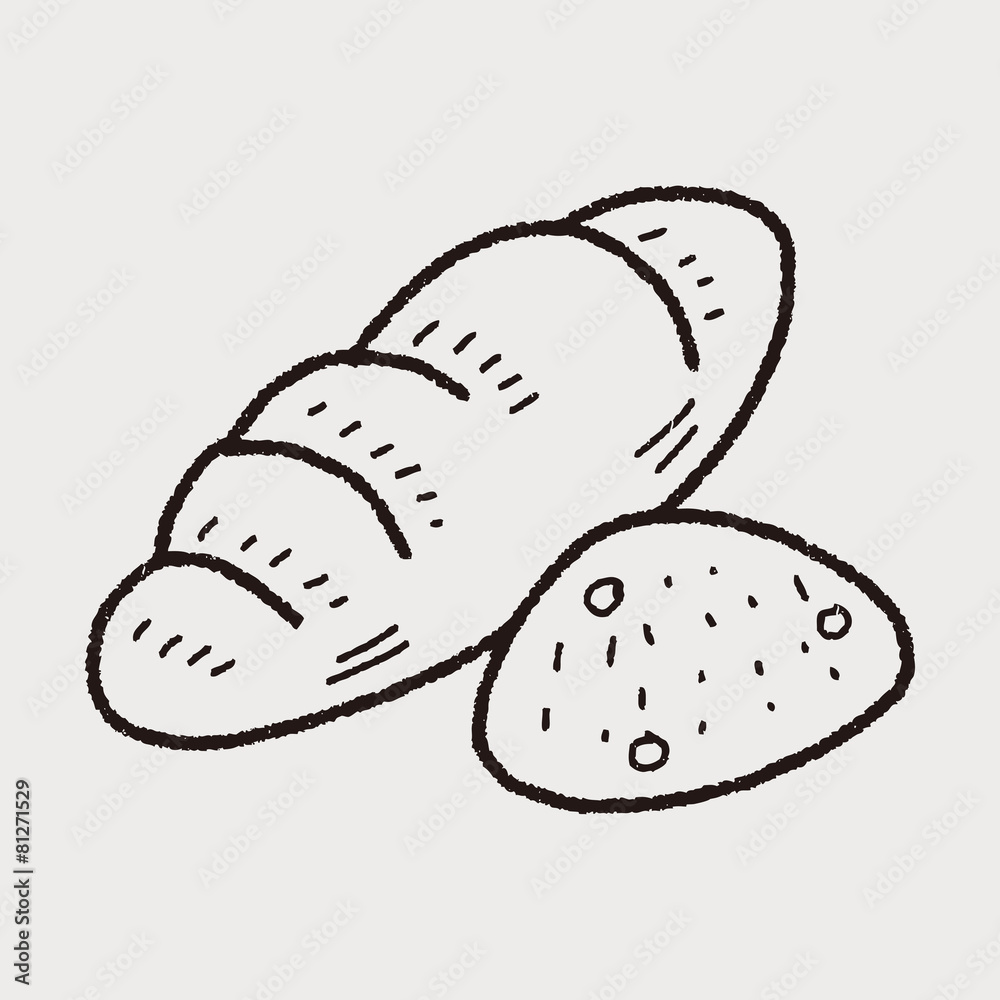 Obraz premium doodle bread