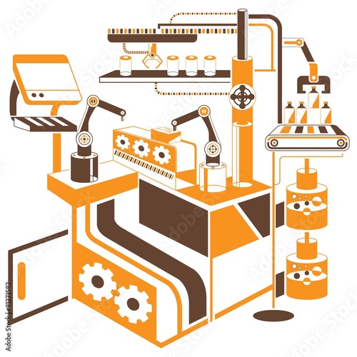 manufacturing process and industrial robots