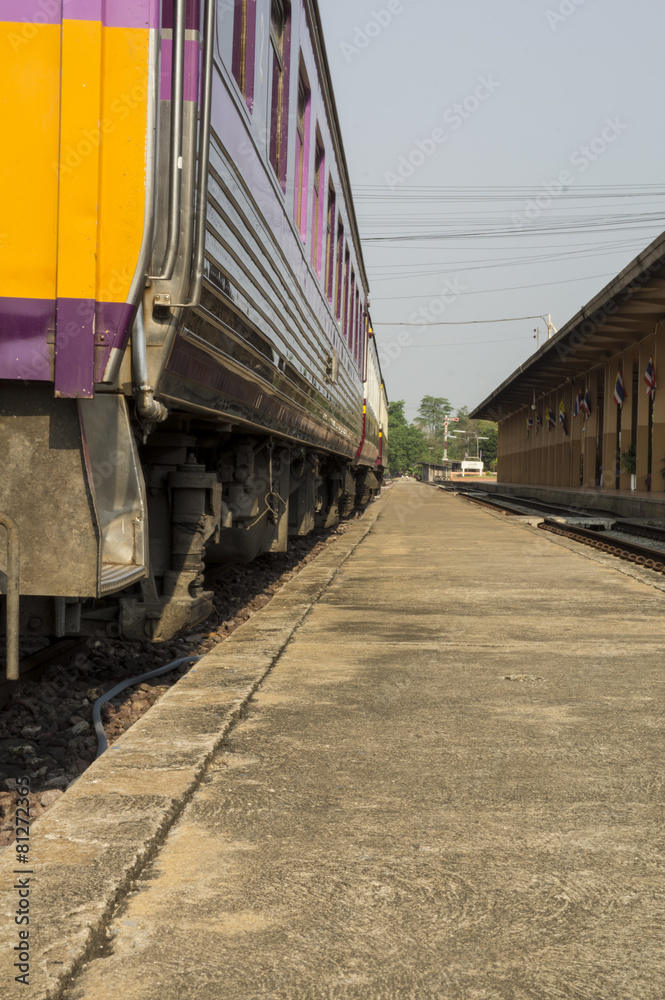 Obraz premium train station travel tourist shipping product concept