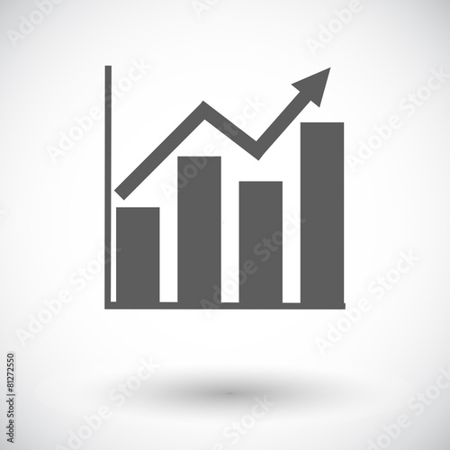 Graph flat single icon.
