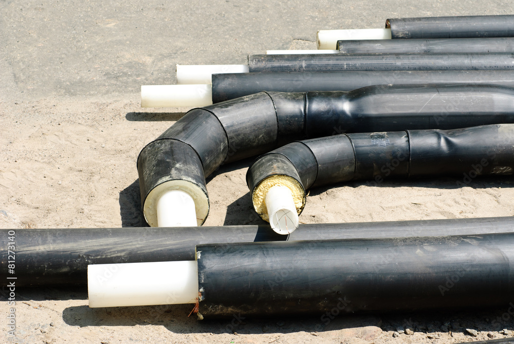 Plastic heating pipes before installation Plastic heating pipes before installation