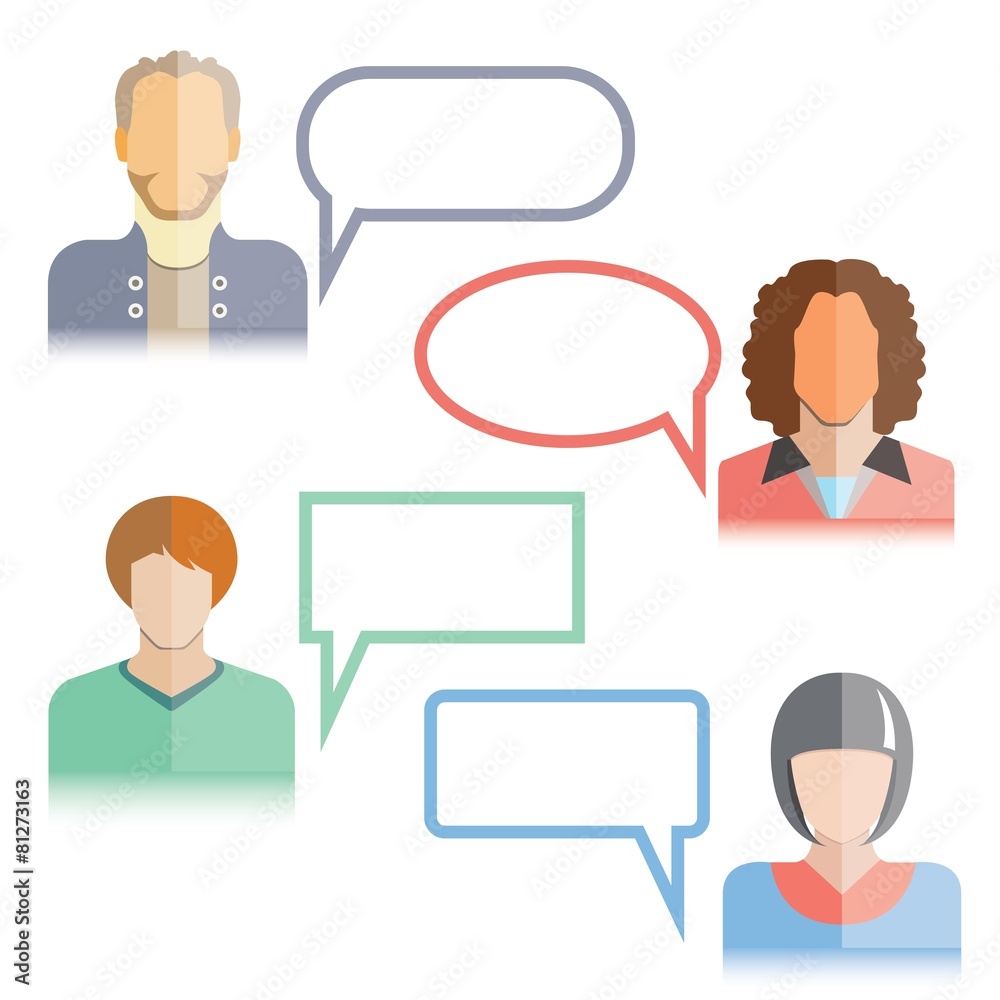 people with speech dialog people with speech dialog