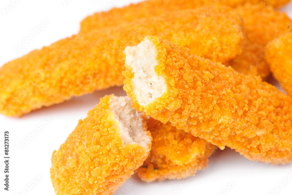 fish sticks on a white background fish sticks on a white background