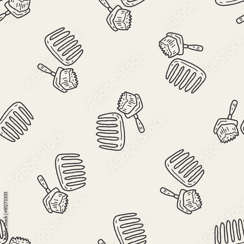 doodle pet groom seamless pattern background