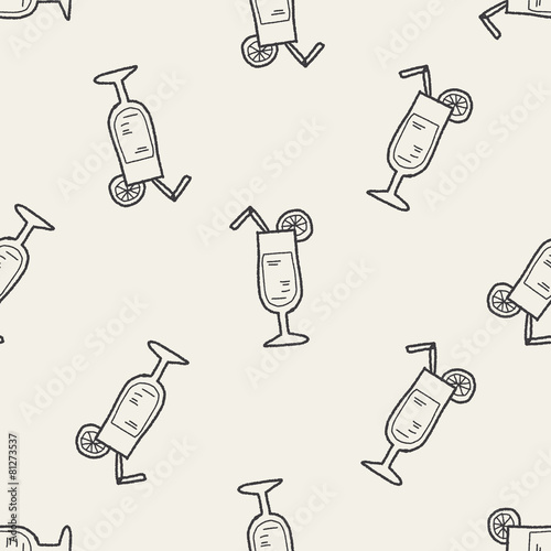 drink doodle seamless pattern background