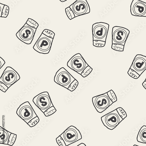 salt pepper doodle seamless pattern background
