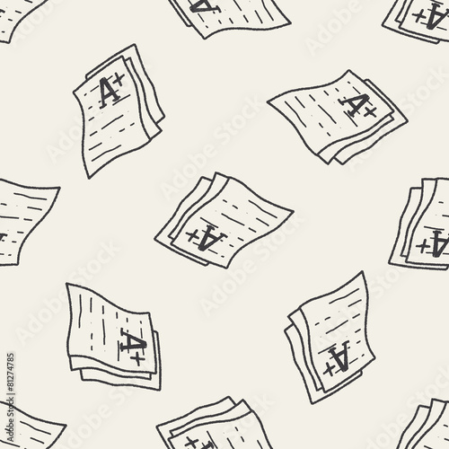 test papper doodle seamless pattern background