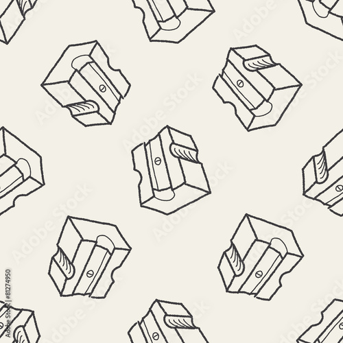 Doodle Pencil sharpeners seamless pattern background