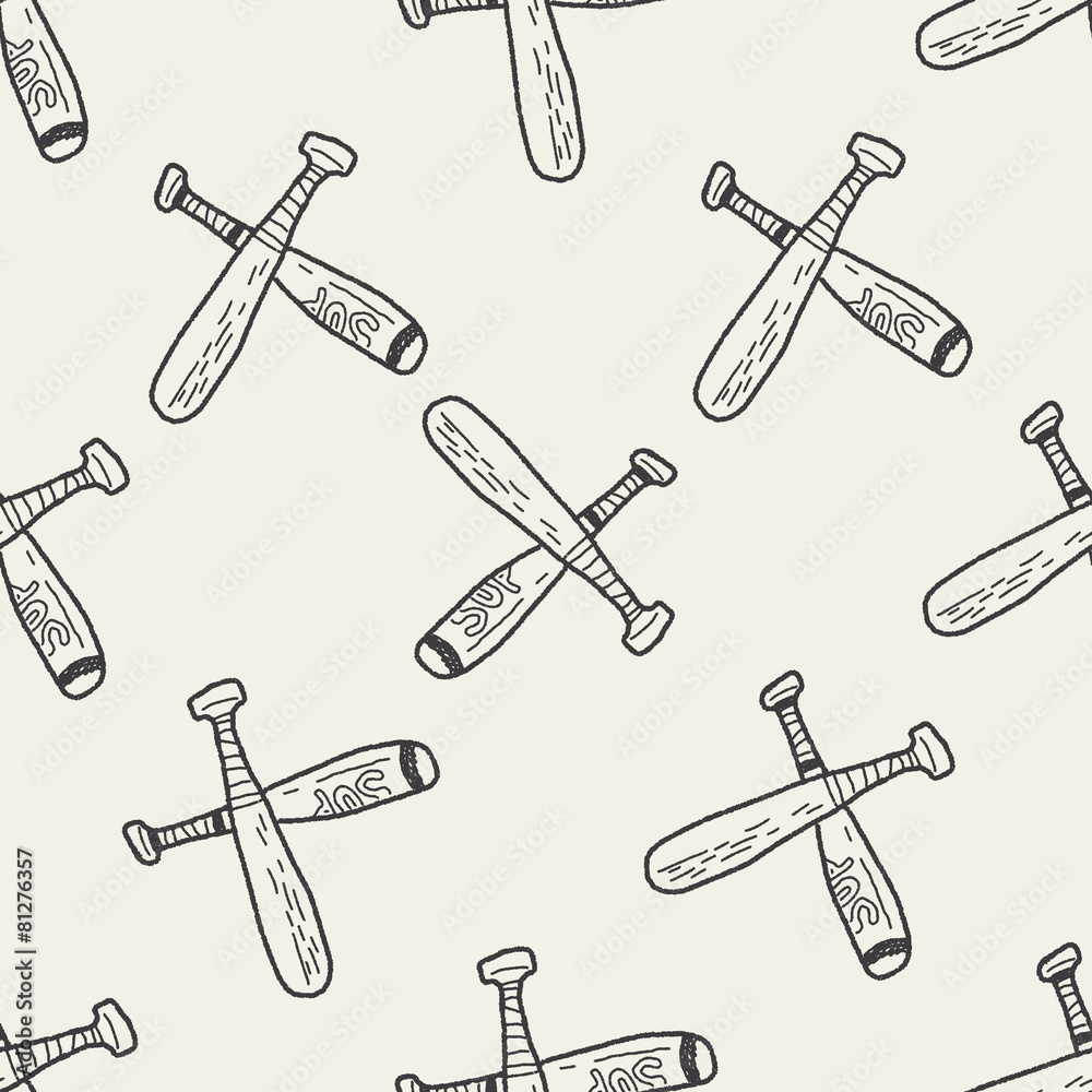 baseball bat doodle seamless pattern background baseball bat doodle seamless pattern background
