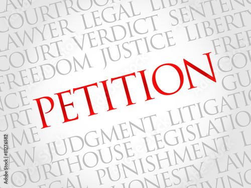 Petition word cloud concept