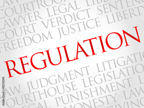 Regulation word cloud concept