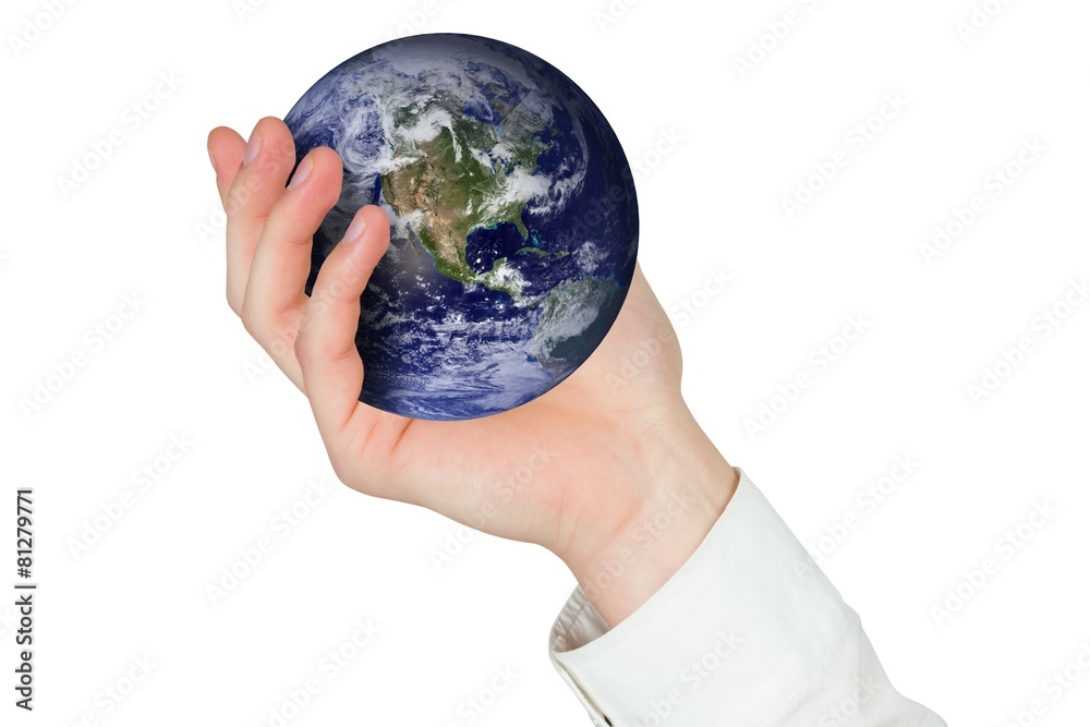 Composite image of hand presenting Composite image of hand presenting