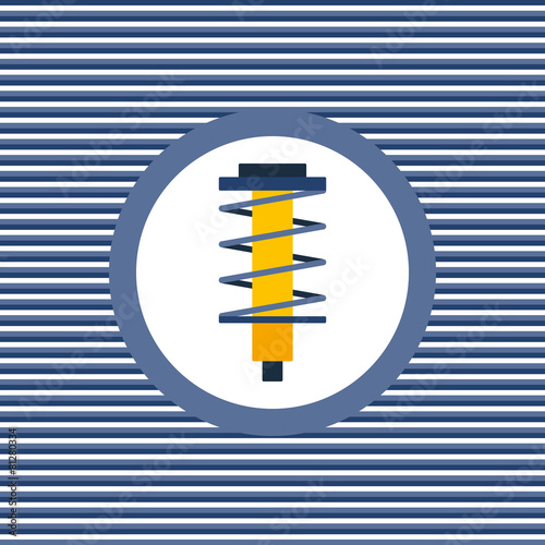 Shock absorber color flat icon