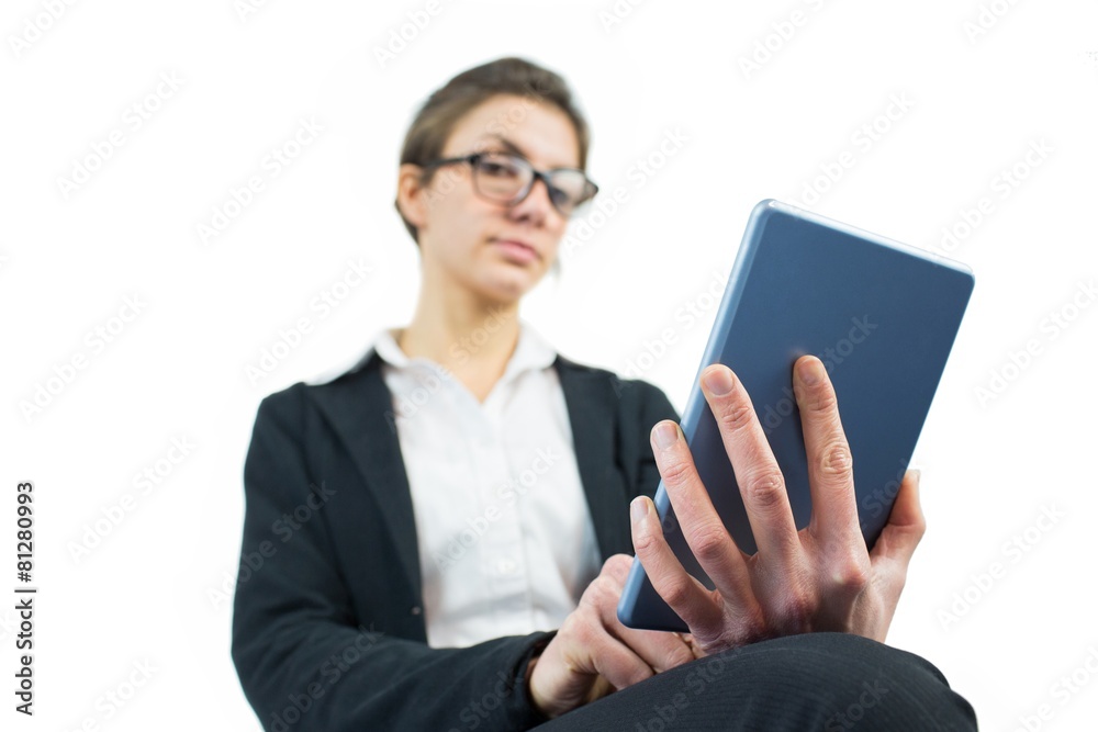 Businesswoman using a tablet pc Businesswoman using a tablet pc