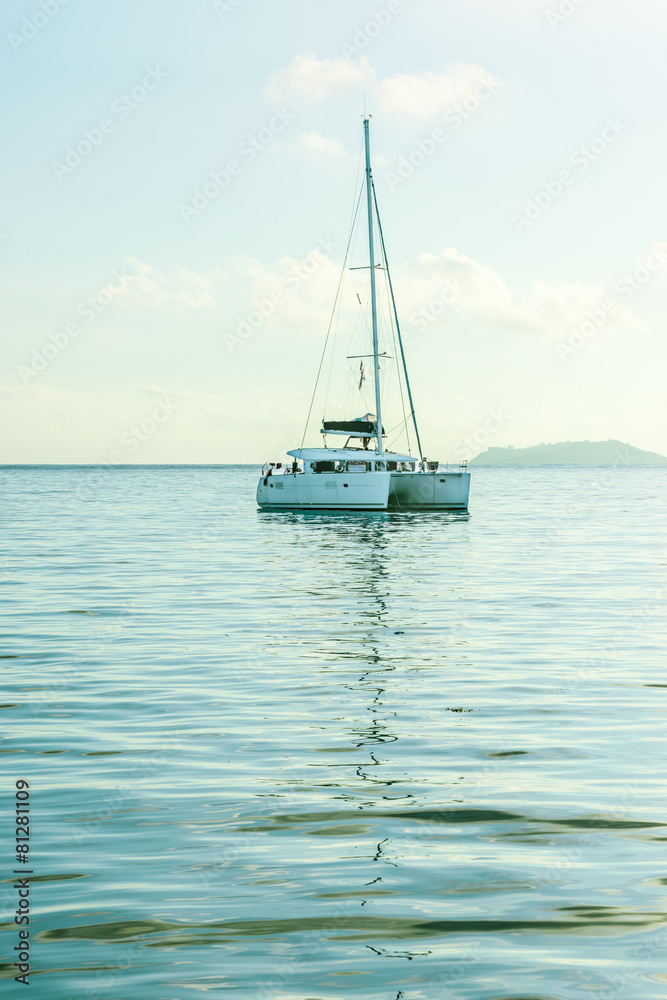 Recreational Yacht at the Indian Ocean