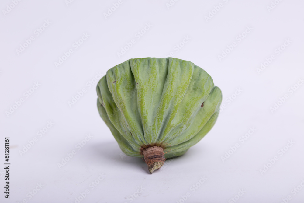 Naklejka premium Lotus seeds./Lotus pods against white.