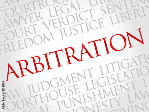 Arbitration word cloud concept