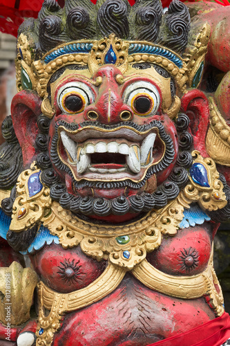 Traditional stone sculpture in temple , Bali, Indonesia