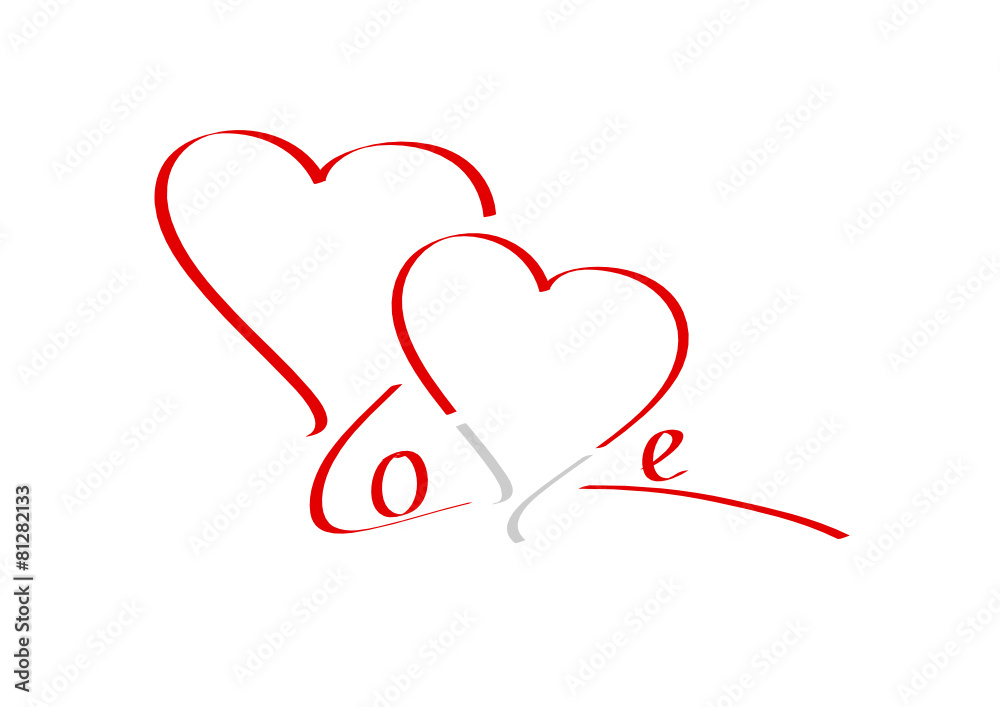 zwei herzen love Adobe Stock