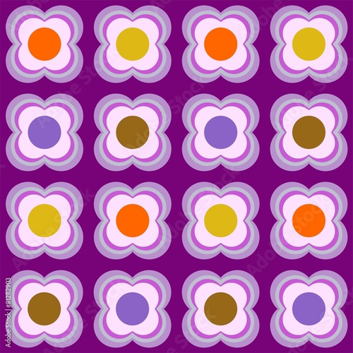 Tile pattern floral texture repeat endlessly 70s