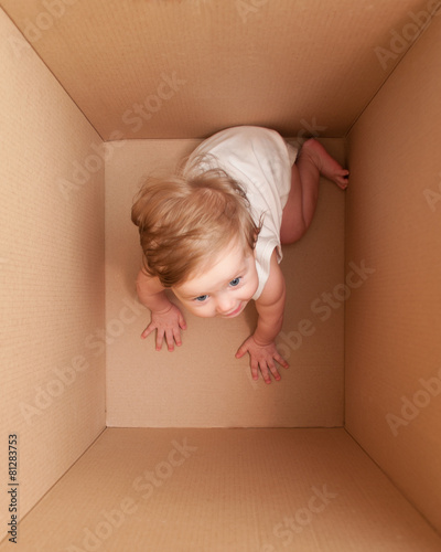 Little girl in the box