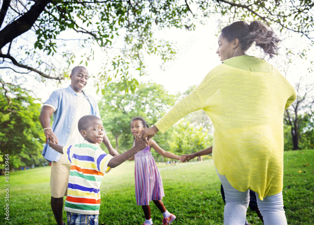 African Family Happiness Holiday Vacation Activity Concept African Family Happiness Holiday Vacation Activity Concept