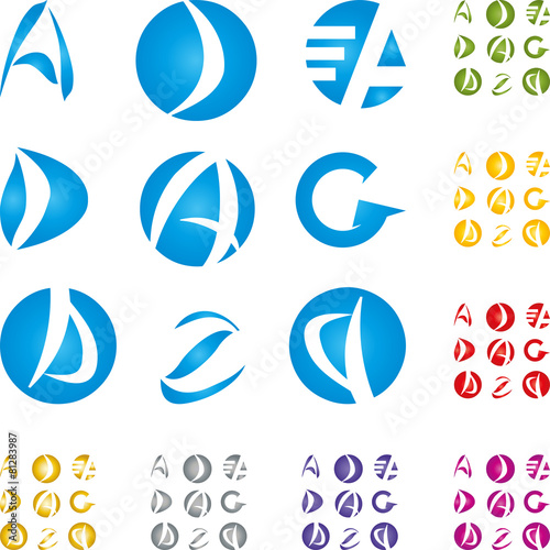 Buchstaben Sammlung, Logos, Alphabet