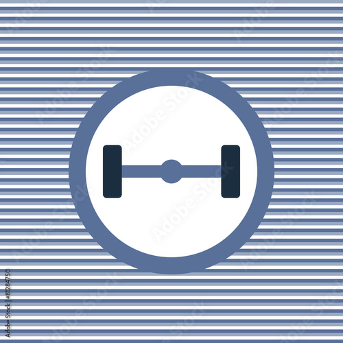 Chassis auto color flat icon
