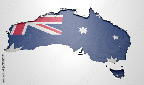 Recessed Country Map Australia