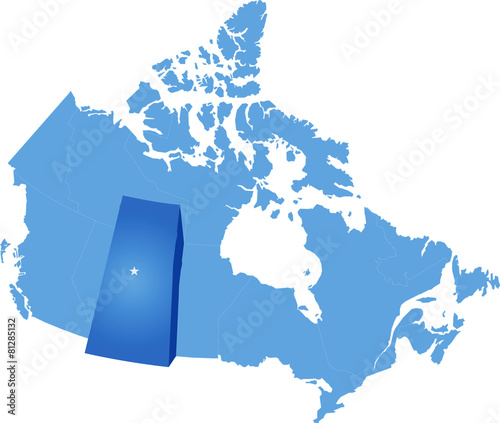 Map of Canada - Saskatchewan province