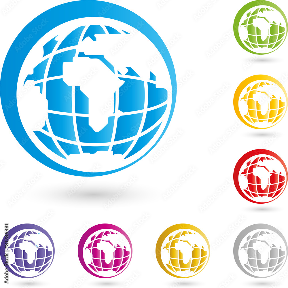 Weltkugel Logo, Erde, Globus