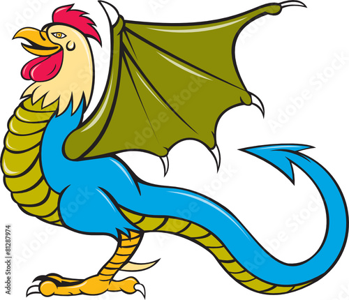 Basilisk Bat Wing Standing Cartoon photo