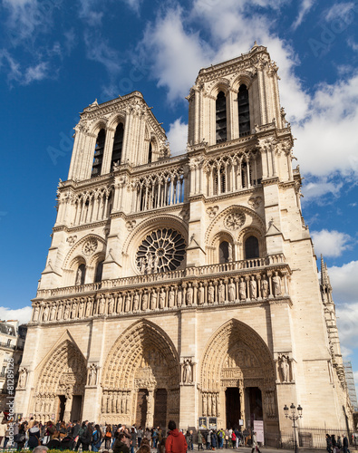 Notre Dame, Famous Catholic Church, Landmark in Paris France © tnymand