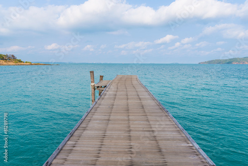 Wooden bridge at Khao Laem Ya  Rayong  Thailand