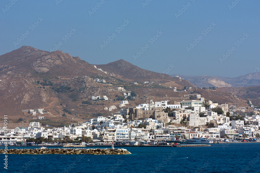Panoramic view of Naxos, Greece