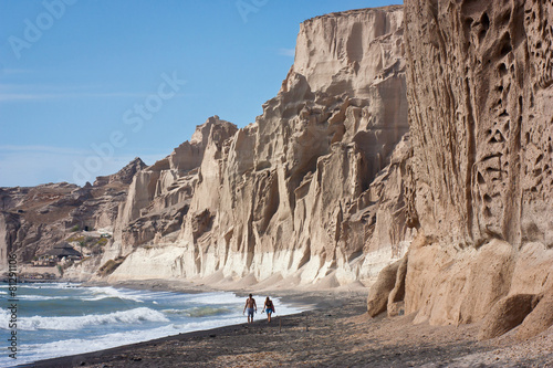 Santorini beach Vlychada, Greece photo